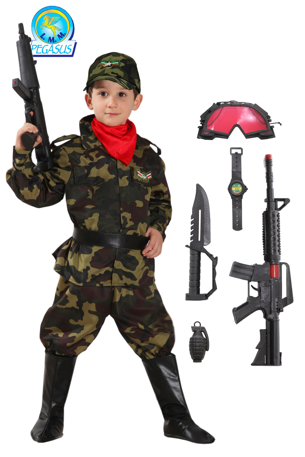 Costume Di Carnevale Baby Da Militare Soldato Di Pegasus 0012