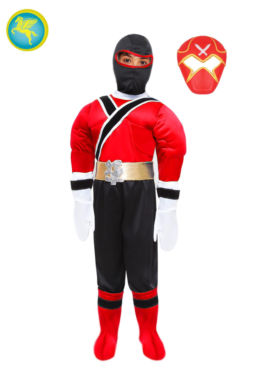 Costume Di Carnevale Baby Da Super Ninja Rosso Di Pegasus 0636