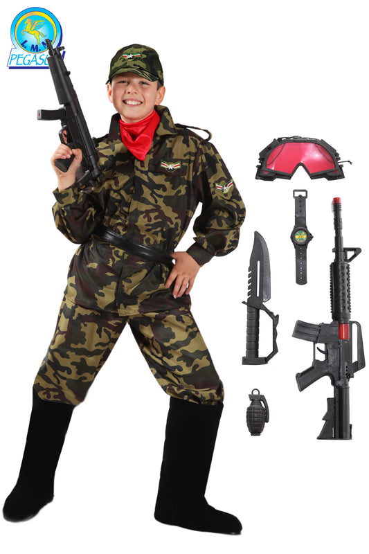 Costume Di Carnevale Bambino/a Da Militare Di Pegasus 1045