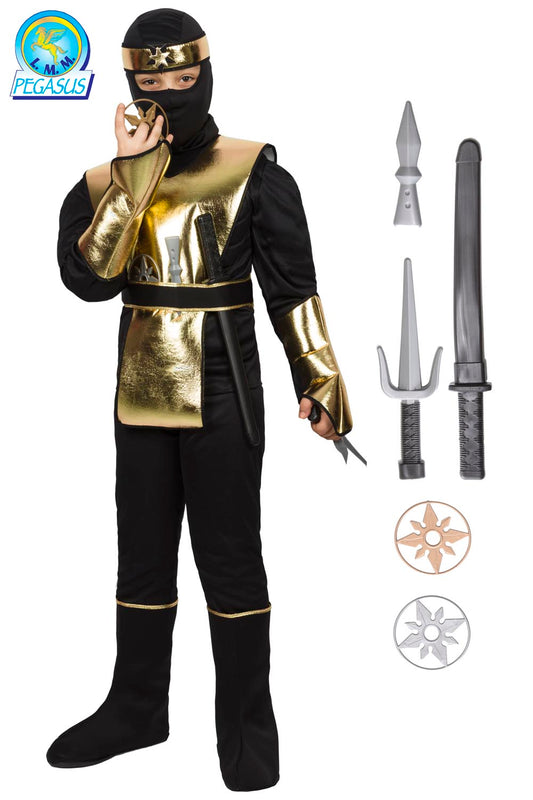 Costume Di Carnevale Bambino Da Ninja Scorpion Lusso Con Muscoli  1056