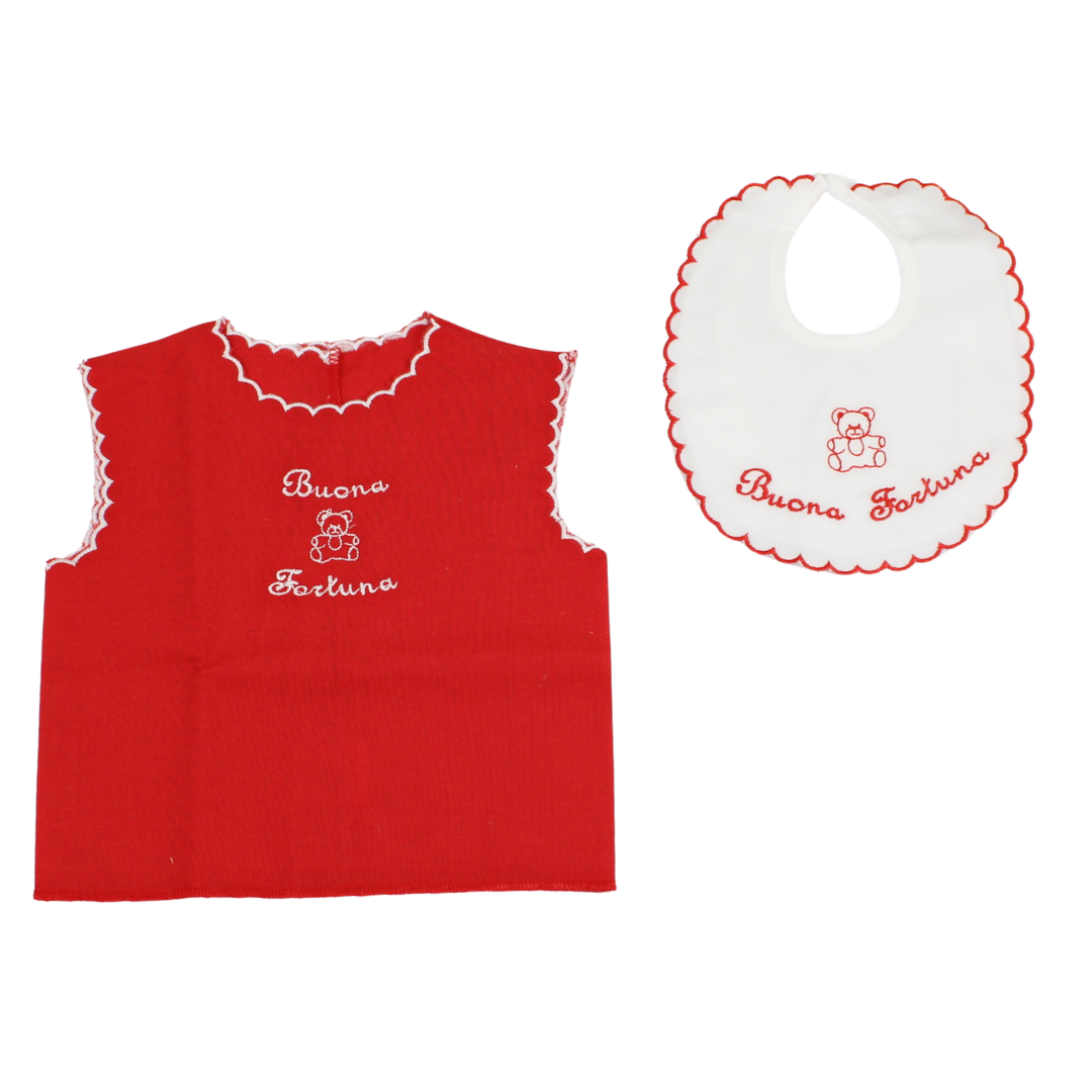 Baby boy and baby girl shirt and bib set 1033 Birillini