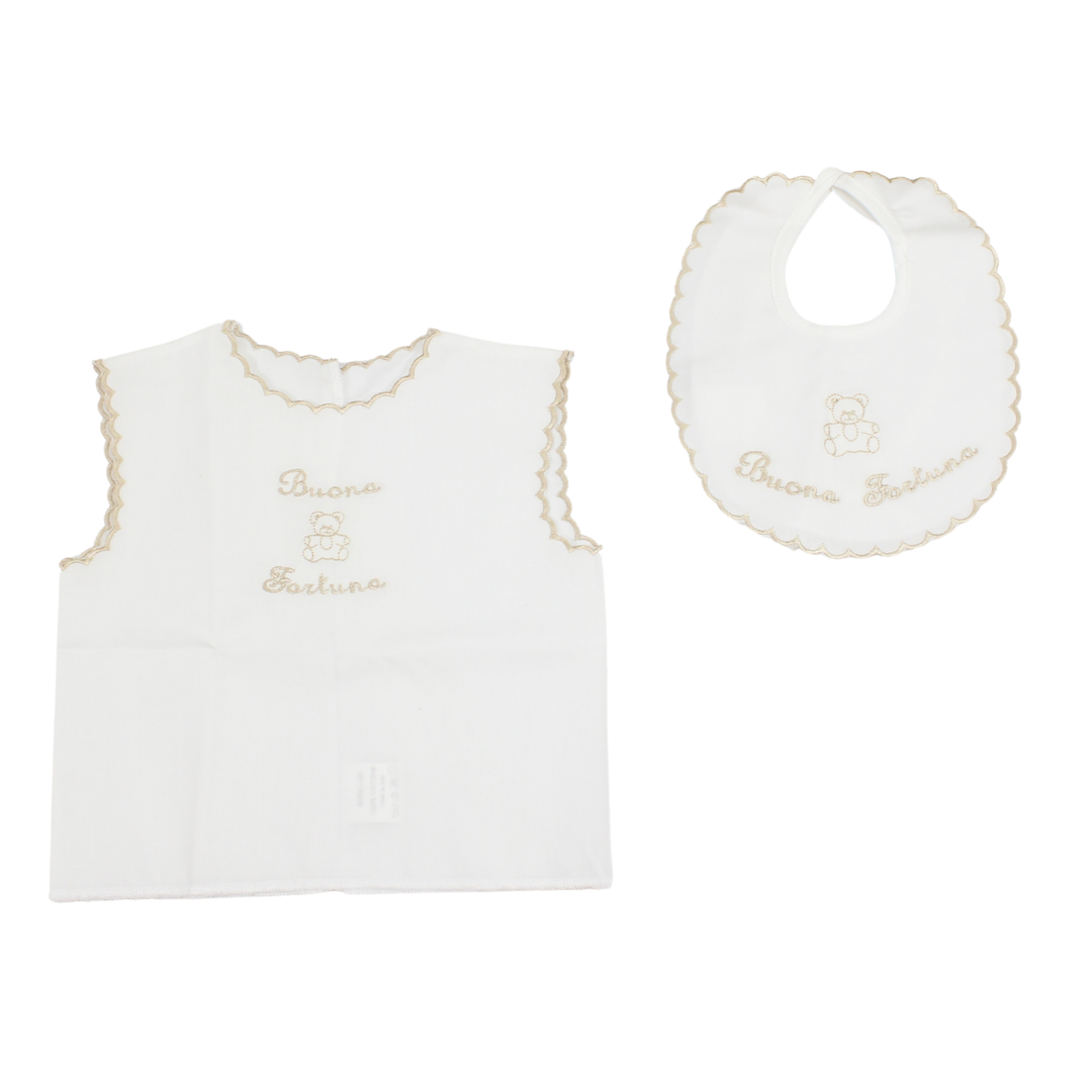 Baby boy and baby girl shirt and bib set 1033 Birillini