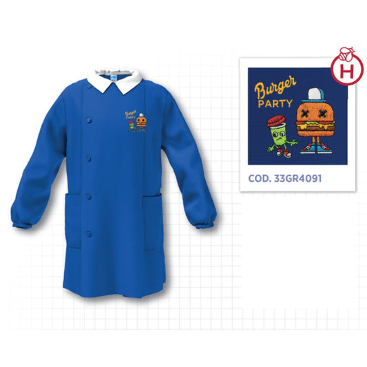 Elementary school apron for boys 33GR4091-BLT Siggi