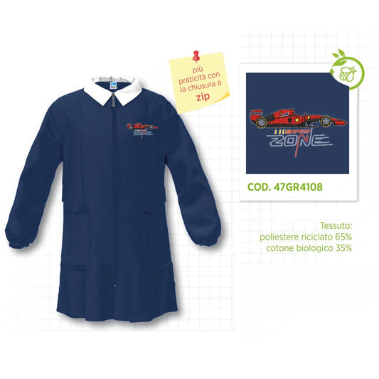 Elementary school apron zip male 47GR4108-BLU Siggi