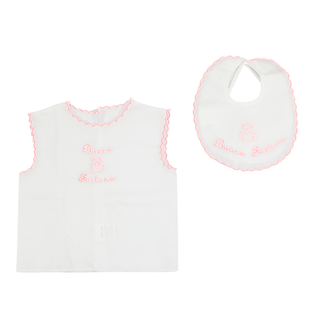 Baby boy and baby girl shirt and bib set 1033 Birillini