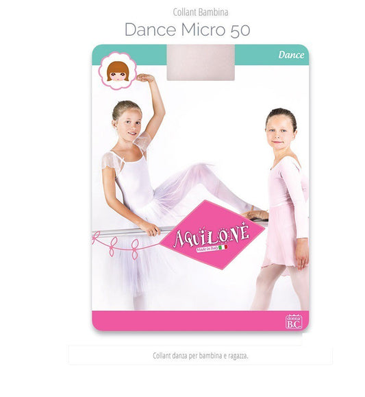 Collant per bambina e ragazza Aquilone 4 pezzi Dance Micro 60 den