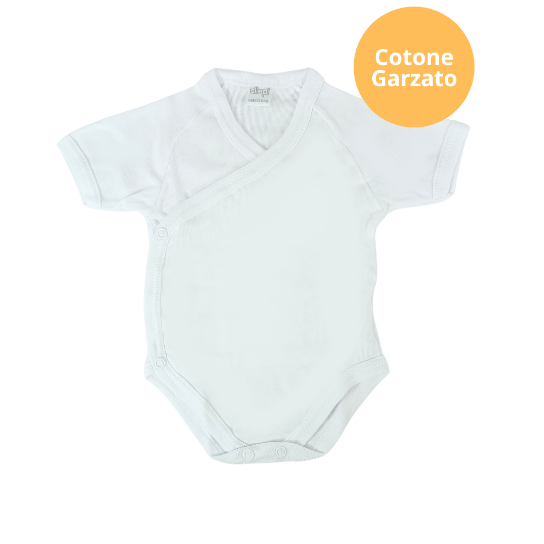 Body neonato in cotone garzato Ellepi AF4210