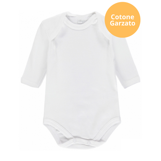 Body americano manica lunga neonato e neonata in cotone garzato AF890