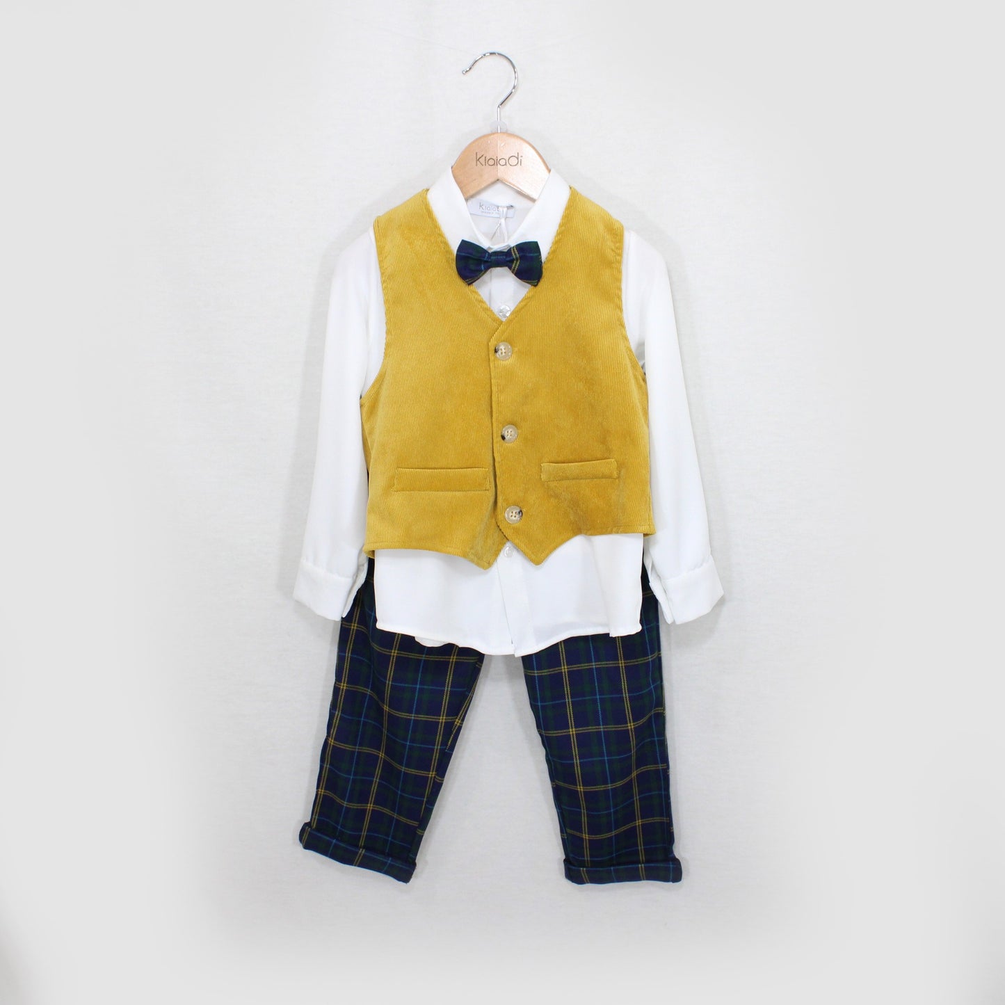 Completo natalizio per bambino con pantalone fantasia Klaiadì