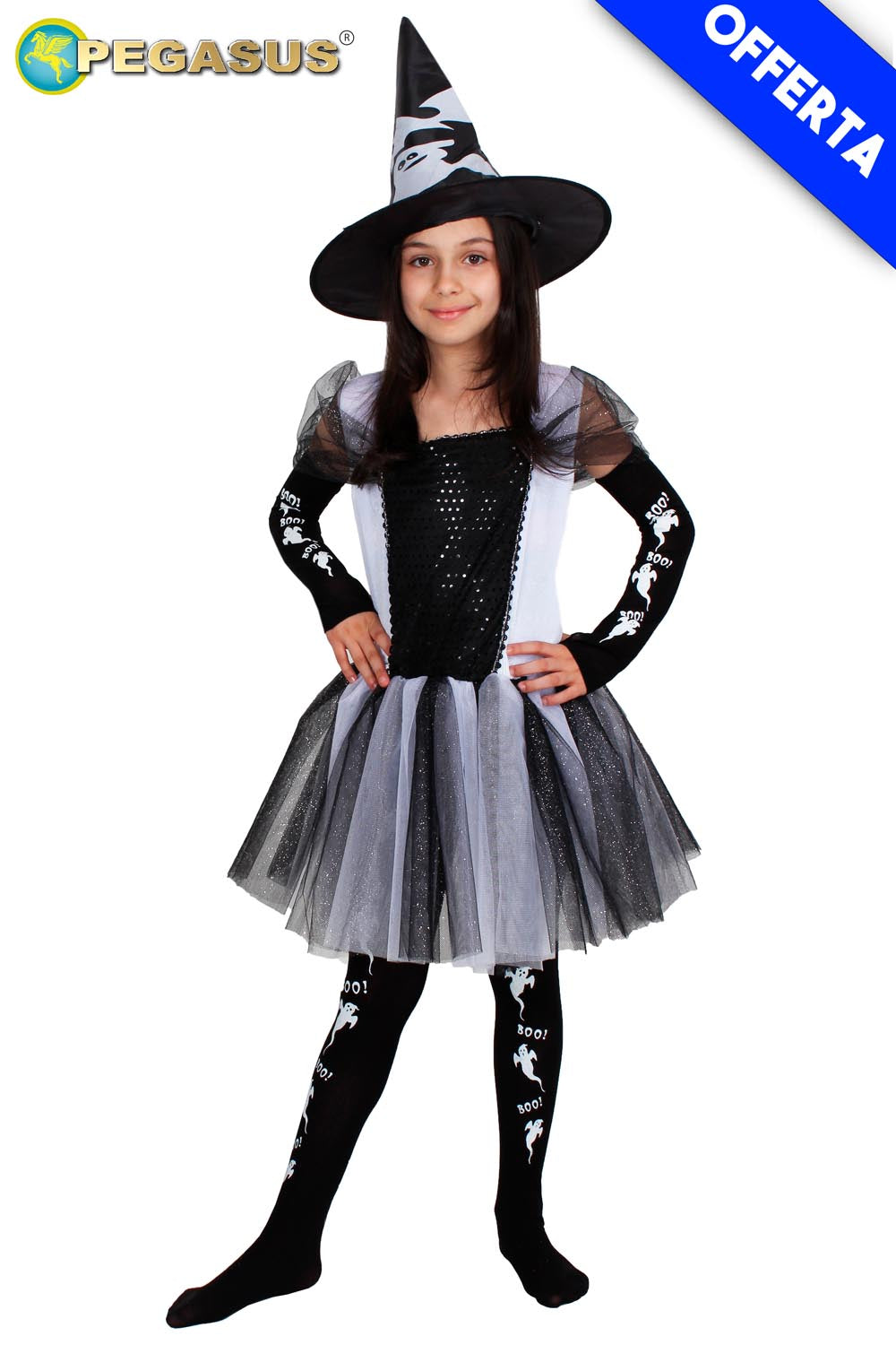 Vestito Di Halloween Da Strega Bambina Di Pegasus H7134