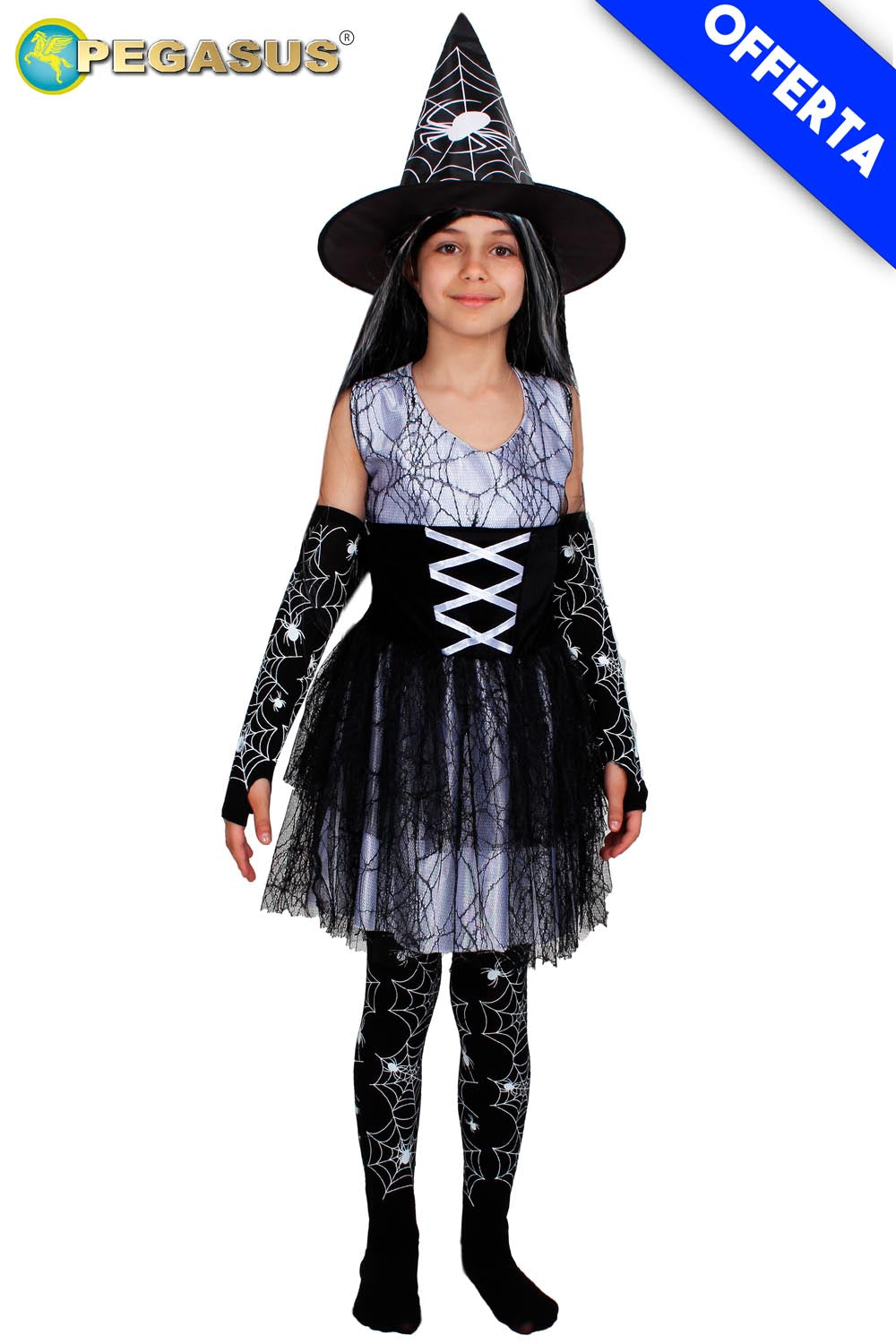 Vestito Di Halloween Da Strega Bambina Di Pegasus H7135