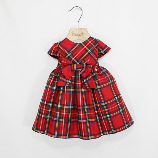 Vestito natalizio fantasia tartan per neonata Klaiadì KD10875