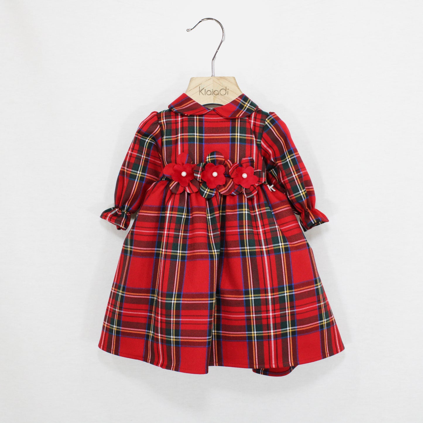 Abito natalizio tartan per neonata Klaiadì KD10880