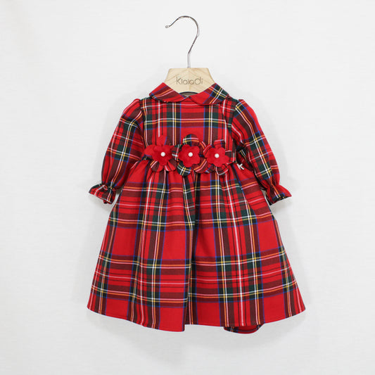 Abito natalizio tartan per neonata Klaiadì KD10880