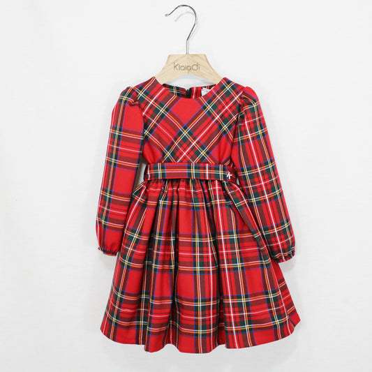 Abito fantasia tartan natalizio per bambina Klaiadì KD21511