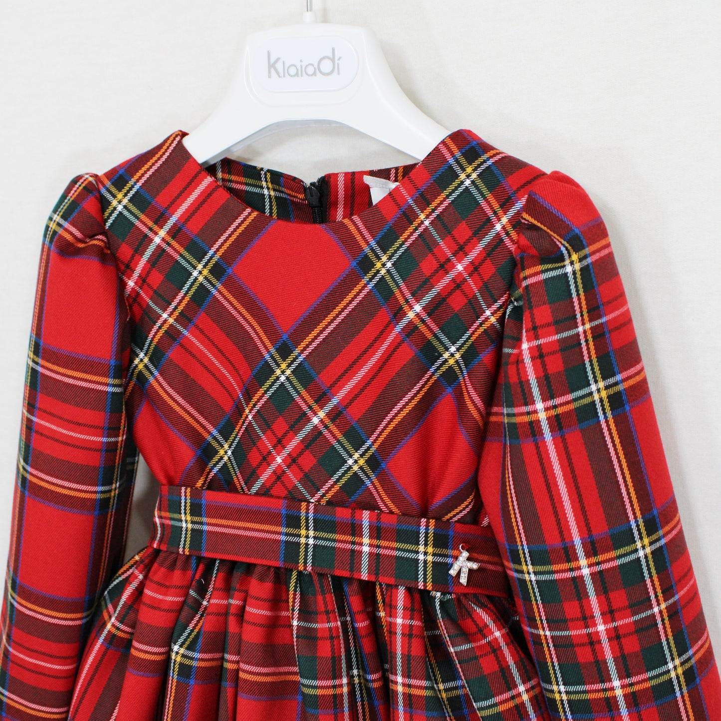 Abito fantasia tartan natalizio per bambina Klaiadì KD21511