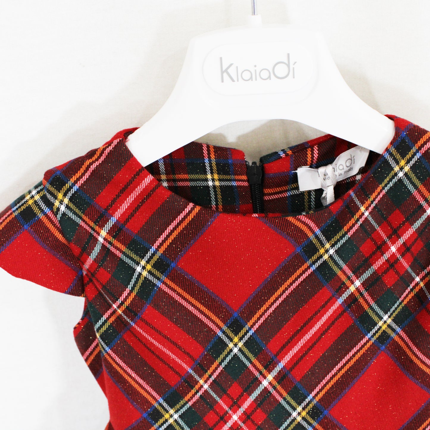 Abito fantasia tartan natalizio per bambina Klaiadì KD21666