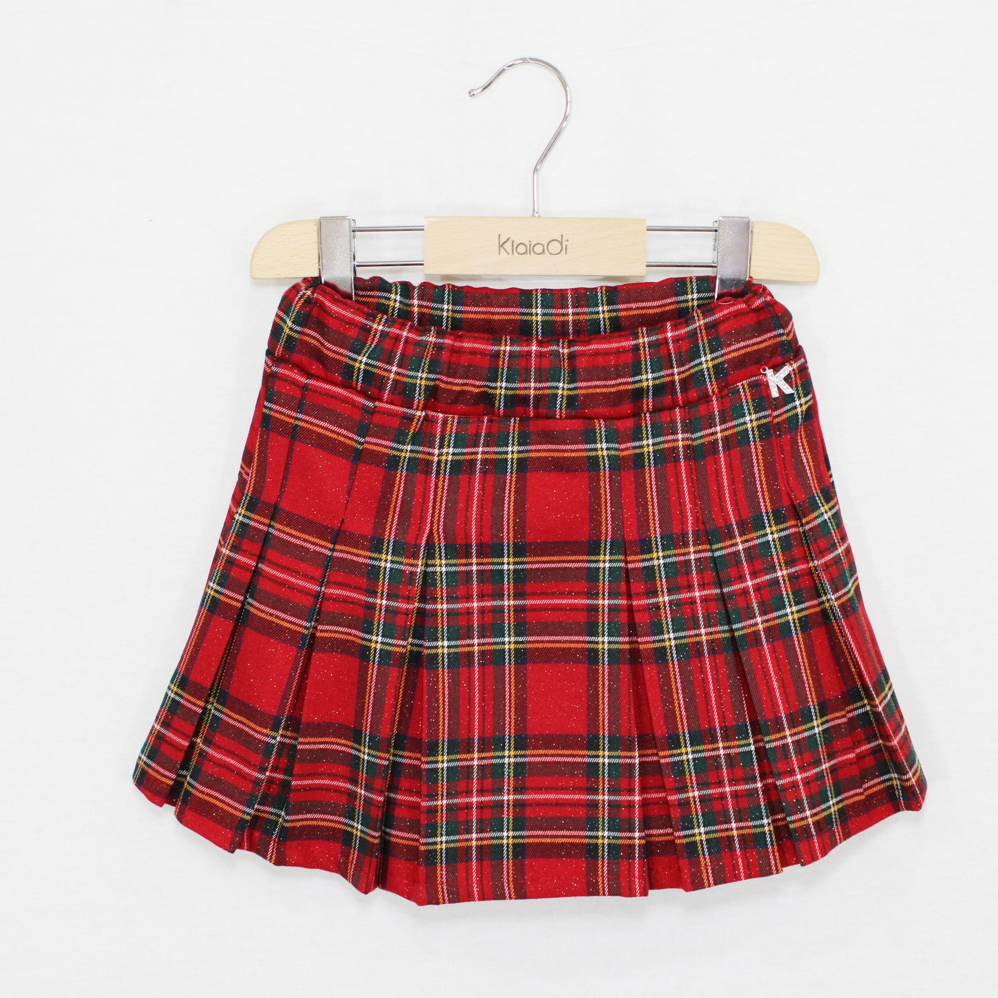 Completo natalizio felpa e gonna tartan per bambina Klaiadì KD21669/KD21676