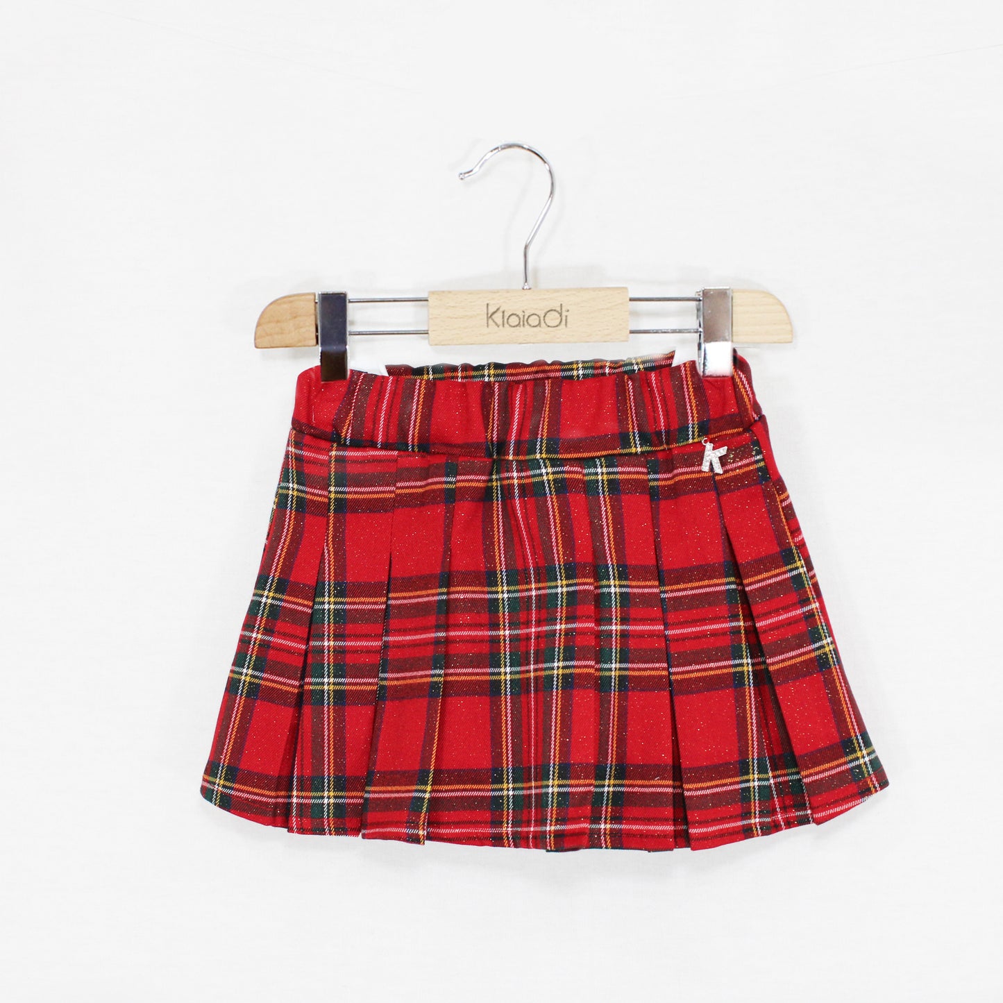 Completo natalizio felpa e gonna tartan per neonata Klaiadì KD10881/KD10879