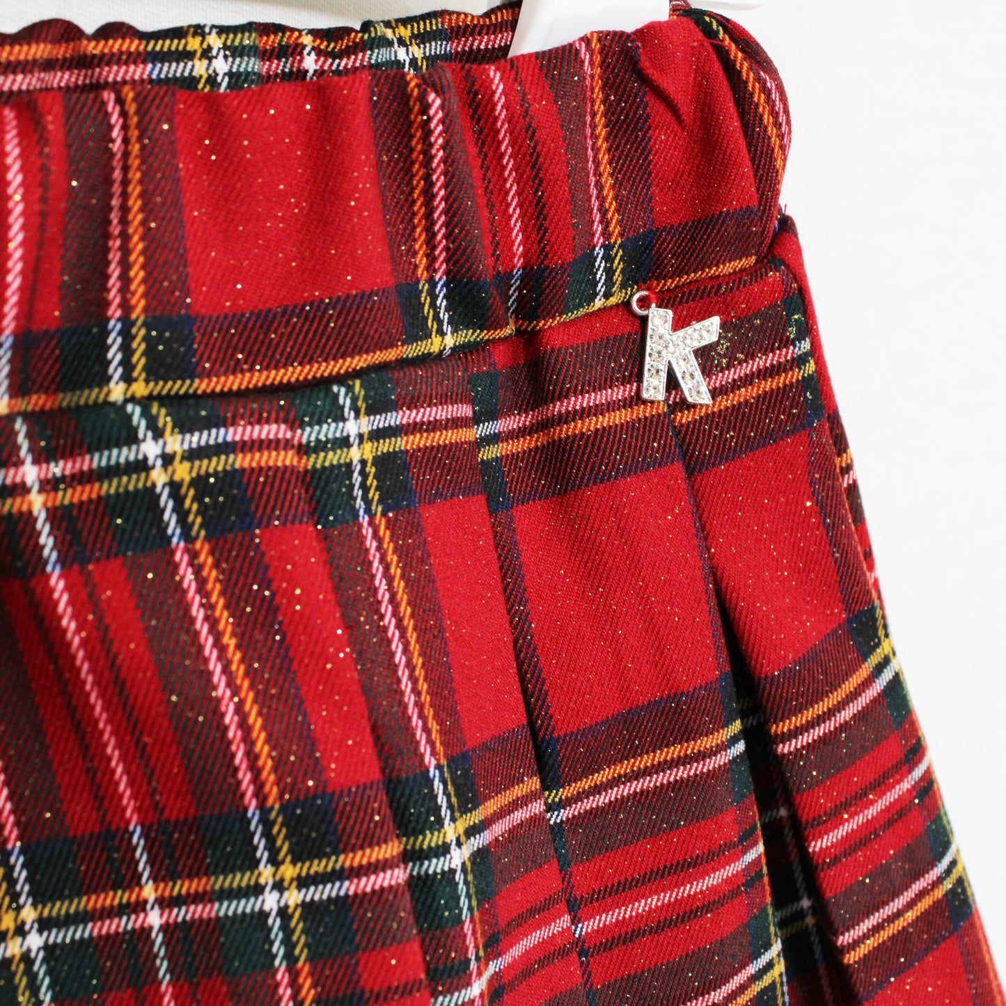 Completo natalizio felpa e gonna tartan per neonata Klaiadì KD10881/KD10879