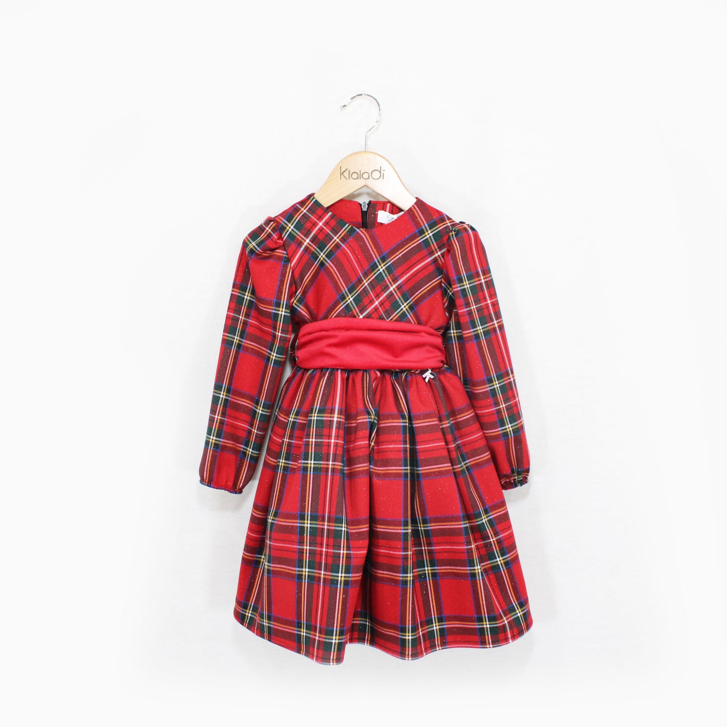 Abito natalizio bambina fantasia tartan Klaiadì KD21721