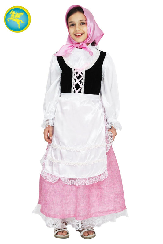 Costume Di Carnevale Smart Price Da Popolana Rosa N7032/D