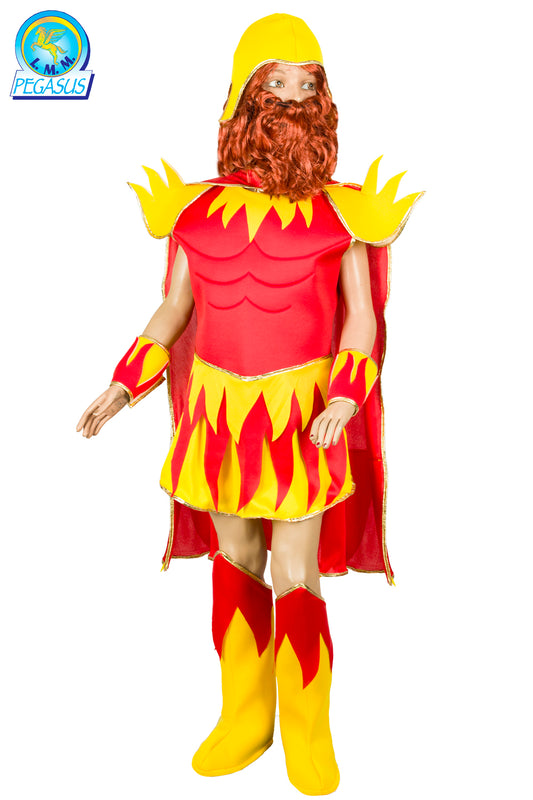 Costume Di Carnevale Recite Da Vulcano Dio Del Fuoco RE8216